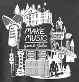 Make Music Day Salem Stacked Logo T-Shirt (POS) Apparel RiverCity Music Store - RiverCity Rockstar Academy Music Store, Salem Keizer Oregon