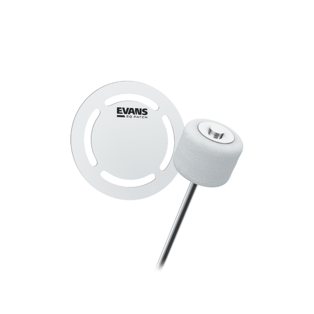 Evans AF Bass Drum Single EQ Patch (White) Impact Pads D'Addario - RiverCity Rockstar Academy Music Store, Salem Keizer Oregon