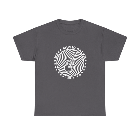 Make Music Day Salem Spiral Guitar T-Shirt (POS) Apparel RiverCity Music Store - RiverCity Rockstar Academy Music Store, Salem Keizer Oregon