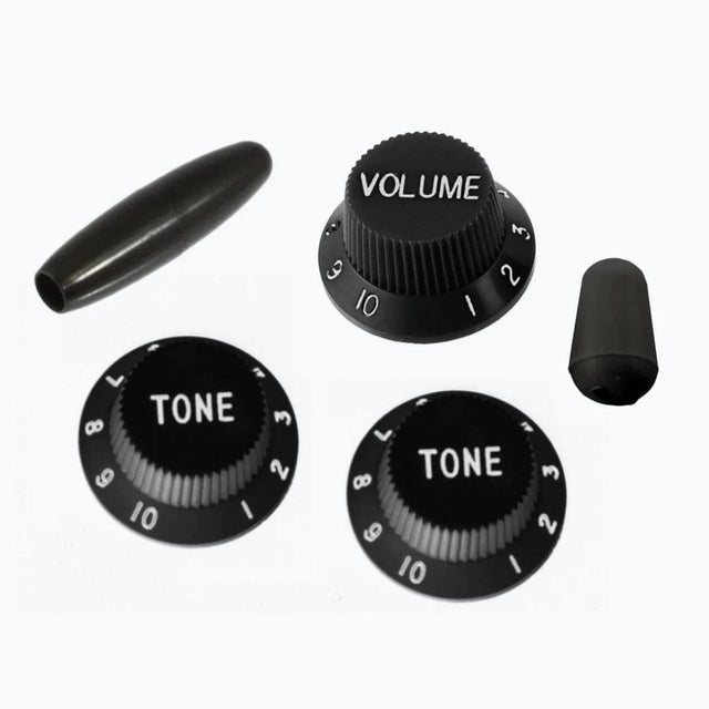 Allparts Black Knob Set For Stratocaster® Service Parts All Parts - RiverCity Rockstar Academy Music Store, Salem Keizer Oregon