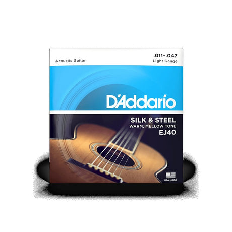 D'Addario EJ40 (11-47) Silk and Steel Acoustic Guitar Strings Acoustic Guitar Strings D'Addario - RiverCity Rockstar Academy Music Store, Salem Keizer Oregon