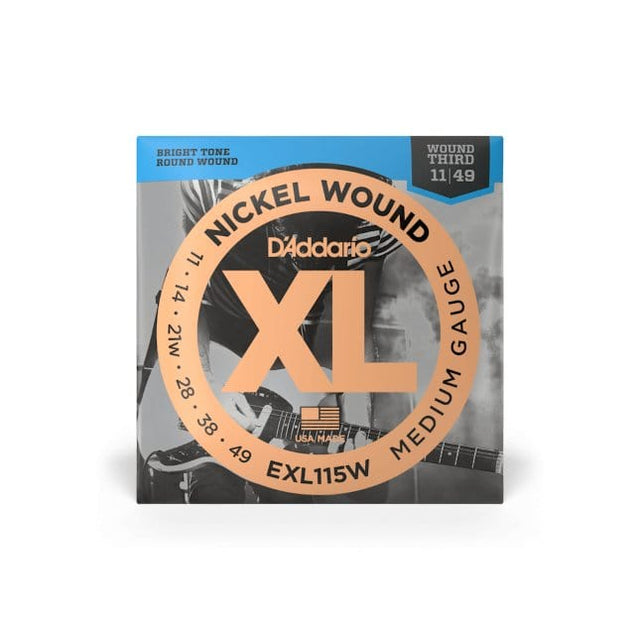 D'Addario EXL115W (11-49) Nickel Wound Electric Guitar Strings Electric Guitar Strings D'Addario - RiverCity Rockstar Academy Music Store, Salem Keizer Oregon