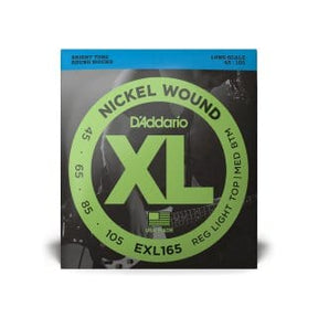 D'addario Nickel Wound Bass Strings, EXL165 Bass Strings D'Addario - RiverCity Rockstar Academy Music Store, Salem Keizer Oregon
