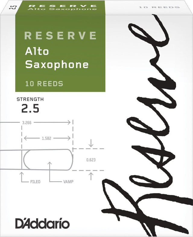 D'Addario Reserve ASX Single Saxophone Reed 2.5 Brass/Woodwind Accesories D'Addario - RiverCity Rockstar Academy Music Store, Salem Keizer Oregon