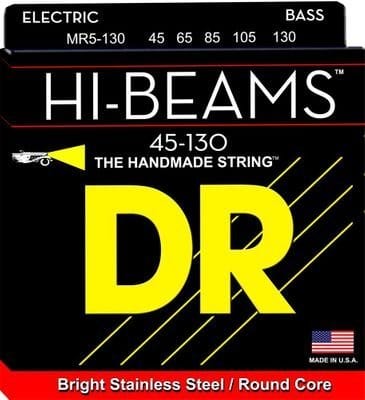 DR Hi-Beam (45-130) 5-String Stainless Steel Bass Strings Bass Strings DR Strings - RiverCity Rockstar Academy Music Store, Salem Keizer Oregon