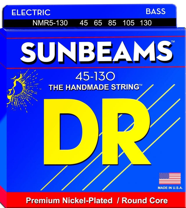 DR Sunbeams (45-130) Nickel Wound Bass 5-String Set Bass Strings DR Strings - RiverCity Rockstar Academy Music Store, Salem Keizer Oregon