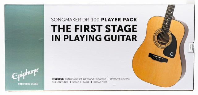 Epiphone DR-100 NA Songmaker Acoustic Guitar Player Pack Acoustic Guitars Gibson - RiverCity Rockstar Academy Music Store, Salem Keizer Oregon