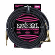 Ernie Ball 18ft Braided Straight Angle Instrument Cable Black Cables Ernie Ball - RiverCity Rockstar Academy Music Store, Salem Keizer Oregon