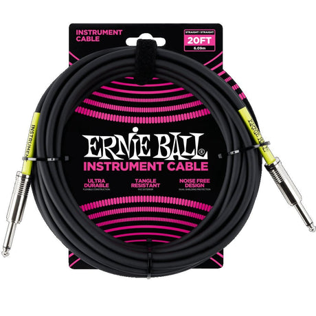 Ernie Ball 20ft Straight Straight Instrument Cable Cables Ernie Ball - RiverCity Rockstar Academy Music Store, Salem Keizer Oregon