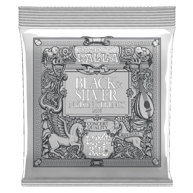 Ernie Ball Ernesto Palla Black and Silver Classical Guitar Strings Acoustic Guitar Strings Ernie Ball - RiverCity Rockstar Academy Music Store, Salem Keizer Oregon