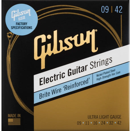 Gibson Brite Wire (9-42) Nickel Wound Electric Guitar Strings Electric Guitar Strings Gibson - RiverCity Rockstar Academy Music Store, Salem Keizer Oregon