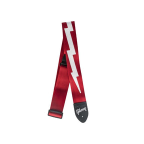 Gibson Lightning Bolt Seatbelt Strap (Red) Straps Gibson - RiverCity Rockstar Academy Music Store, Salem Keizer Oregon