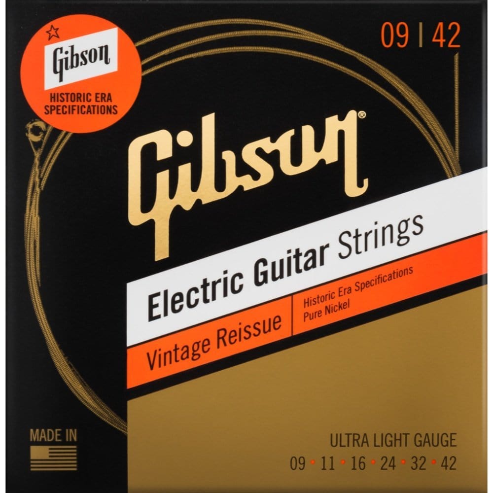 Gibson Vintage Reissue (9-42) Nickel Electric Guitar Strings Electric Guitar Strings Gibson - RiverCity Rockstar Academy Music Store, Salem Keizer Oregon