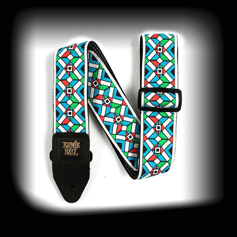Jacquard Kaleidoscope Blue Strap Straps Ernie Ball - RiverCity Rockstar Academy Music Store, Salem Keizer Oregon