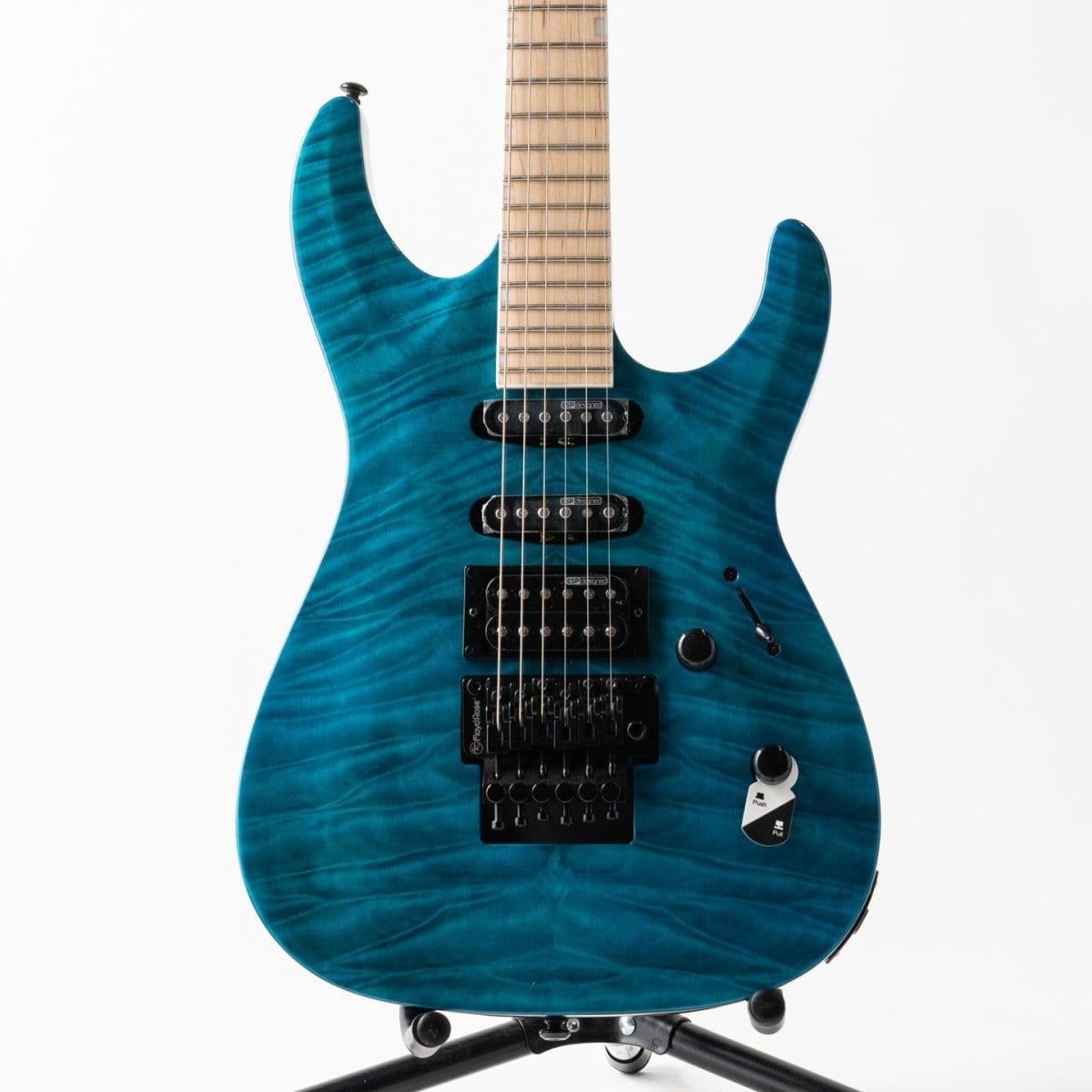 LTD MH-203QM Electric Guitar See Thru Blue Electric Guitars ESP - RiverCity Rockstar Academy Music Store, Salem Keizer Oregon