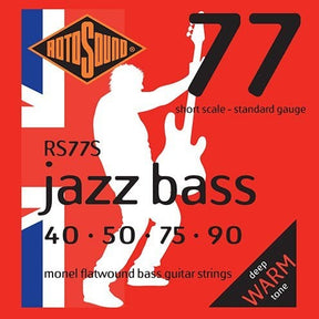 RotoSound 77 (40-90) Short Scale Monel Flatwound Bass Guitar Strings Bass Strings RotoSound - RiverCity Rockstar Academy Music Store, Salem Keizer Oregon