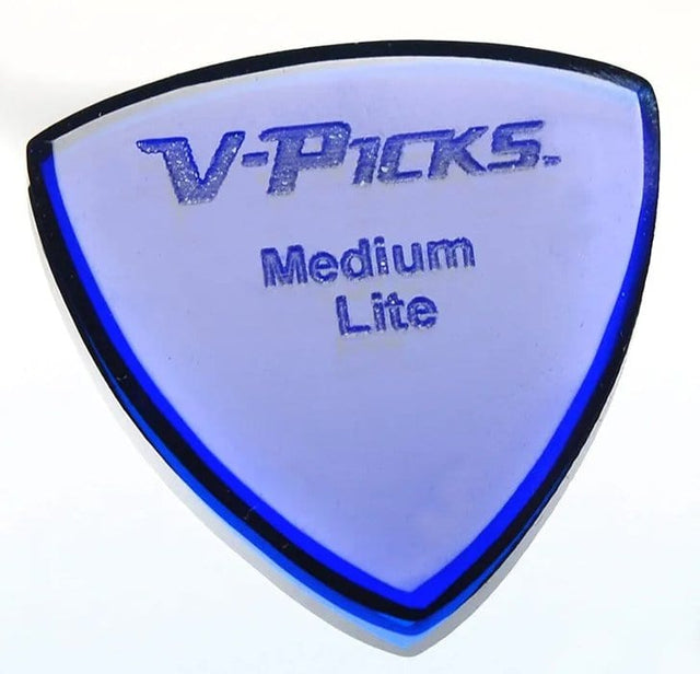 V-Picks Medium Pointed Lite Sapphire Blue Picks V-Picks - RiverCity Rockstar Academy Music Store, Salem Keizer Oregon